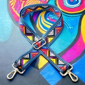 🆕️Boho Chic Colorful 🌈 Adjustable Shoulder Strap for Bags, Guitars & More 🌟